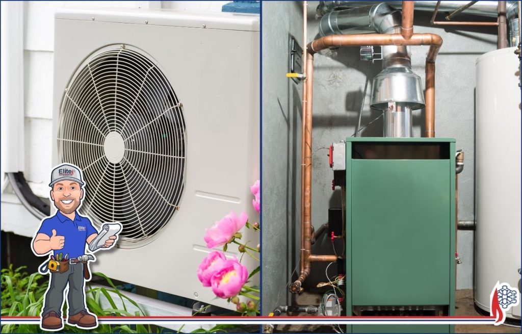 A heater and a furnace.